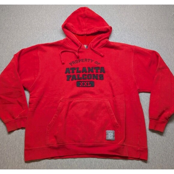 Reebok Gridiron Classic Atlanta Falcons red hooded sweatshirt Large Oversized - Picture 1 of 10